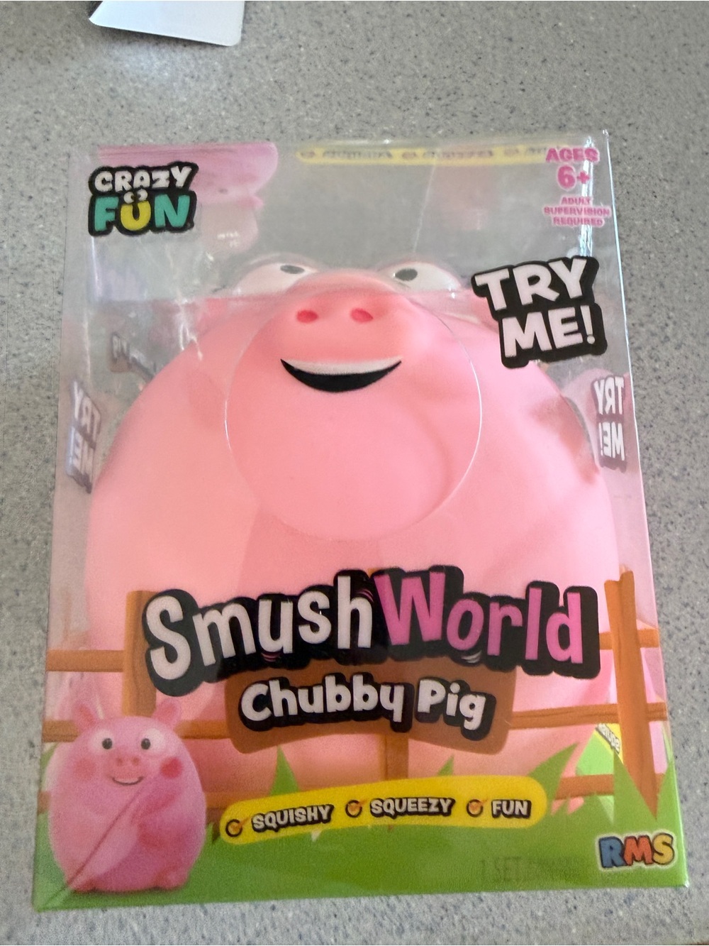 New TikTok Viral Squishy Chubby Pink Pig Sensory Toy 5" Smush World Crazy Fun